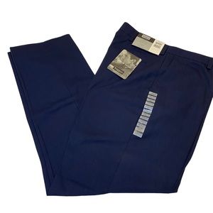 Haggar Navy Dress Pants Flat front 34/32 NEW